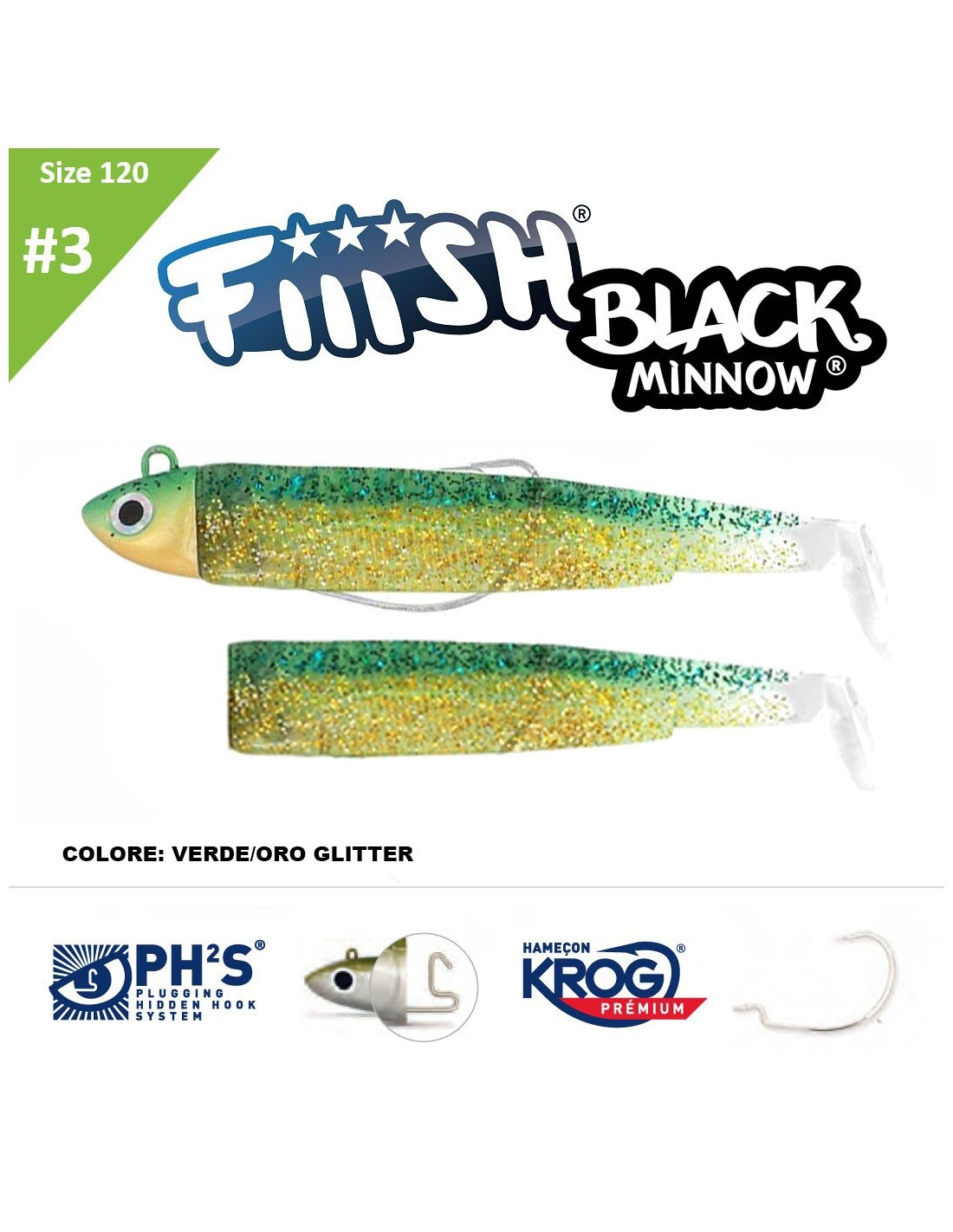 FIIISH Black Minnow 120 N.3 Combo Search 18 Gr