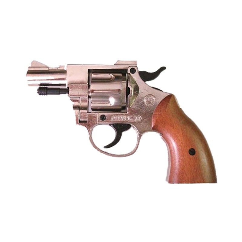 PISTOLE A SALVE BRUNI REVOLVER OLIMPYC CALIBRO 380 NIKEL