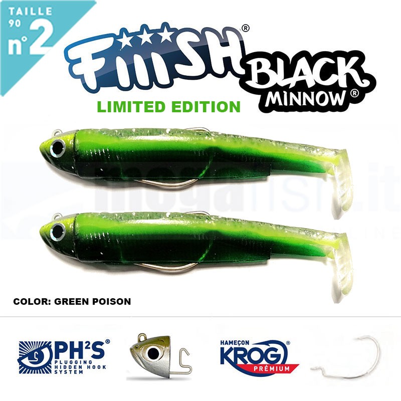 FIIISH BLACK MINNOW 90 N.2 DOUBLE COMBO SHORE 5 GR