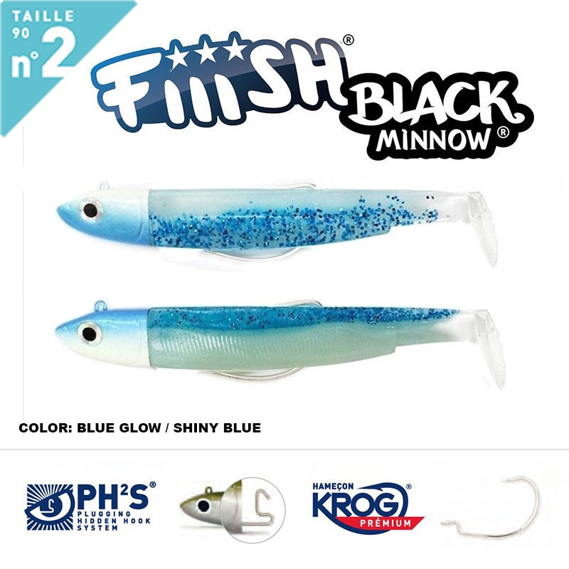 FIIISH BLACK MINNOW 90 N.2 DOUBLE COMBO OFF SHORE 10 GR