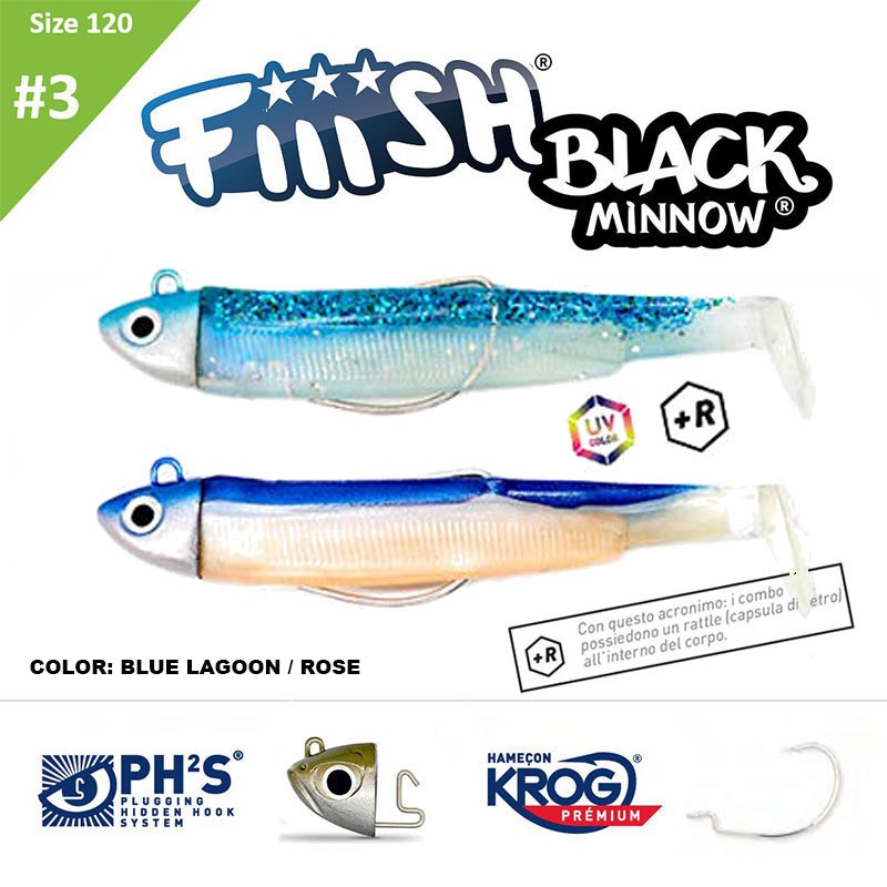 FIIISH BLACK MINNOW 120 N.3 DOUBLE COMBO SEARCH 18 GR