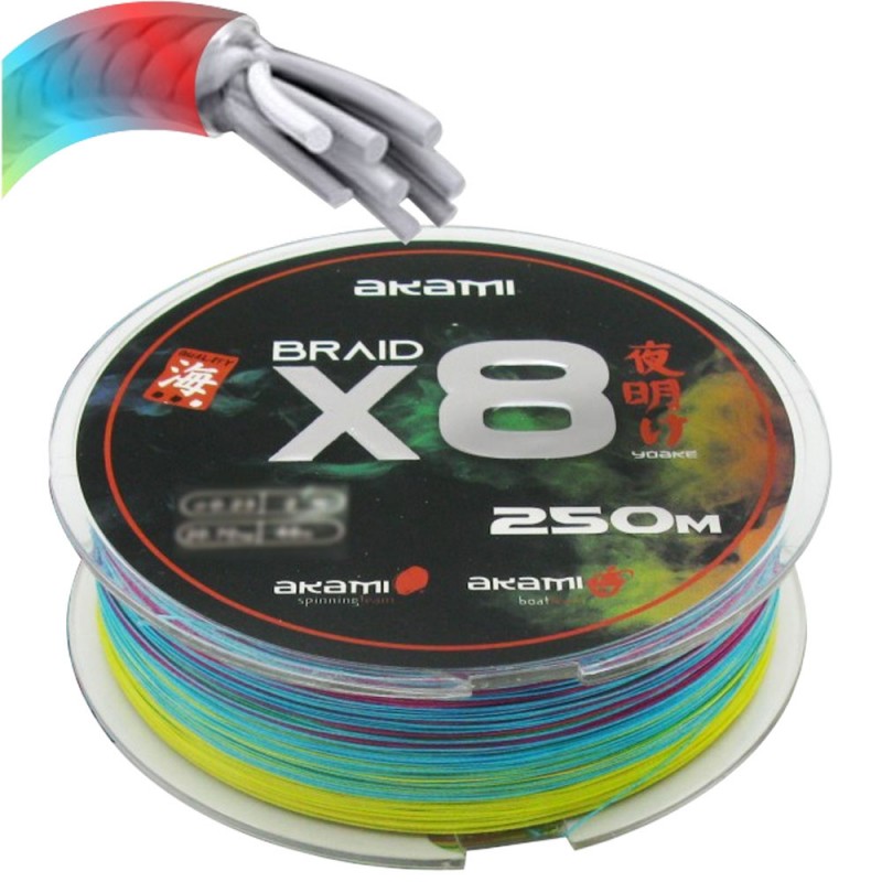 MULTIFIBRA AKAMI YOAKE X8 MULTICOLOR 250  | MegaFish Store