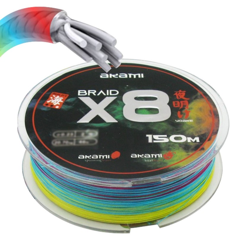 MULTIFIBRA AKAMI YOAKE X8 MULTICOLOR 150  | MegaFish Store