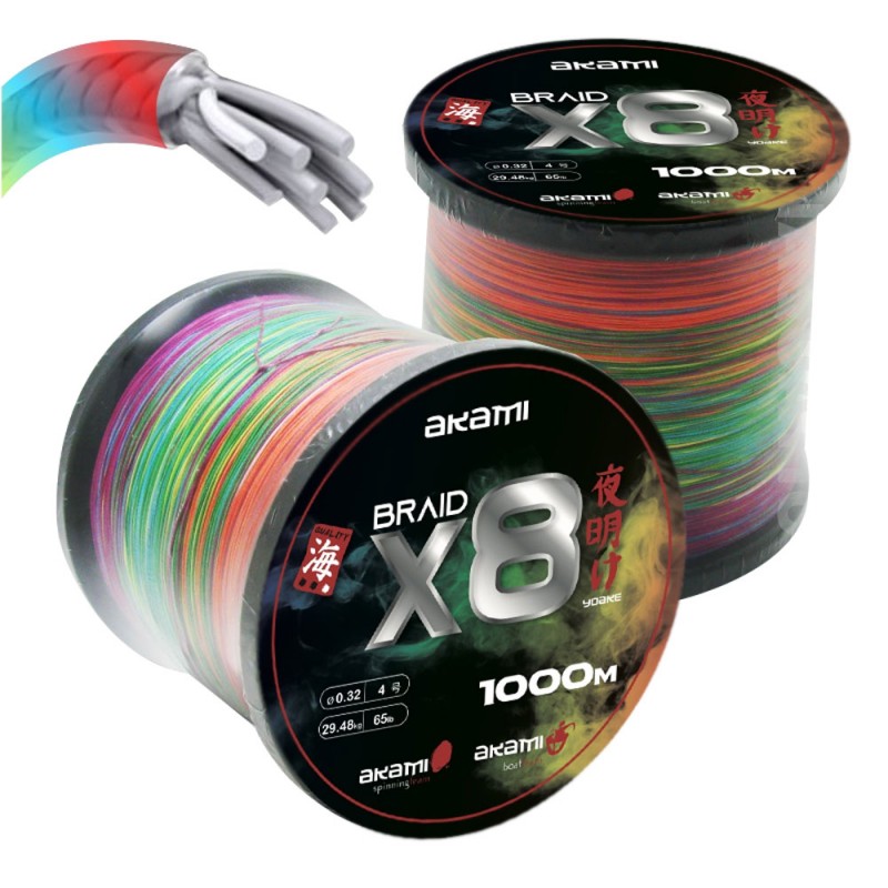 MULTIFIBRA AKAMI YOAKE X8 MULTICOLOR 1000  | MegaFish Store