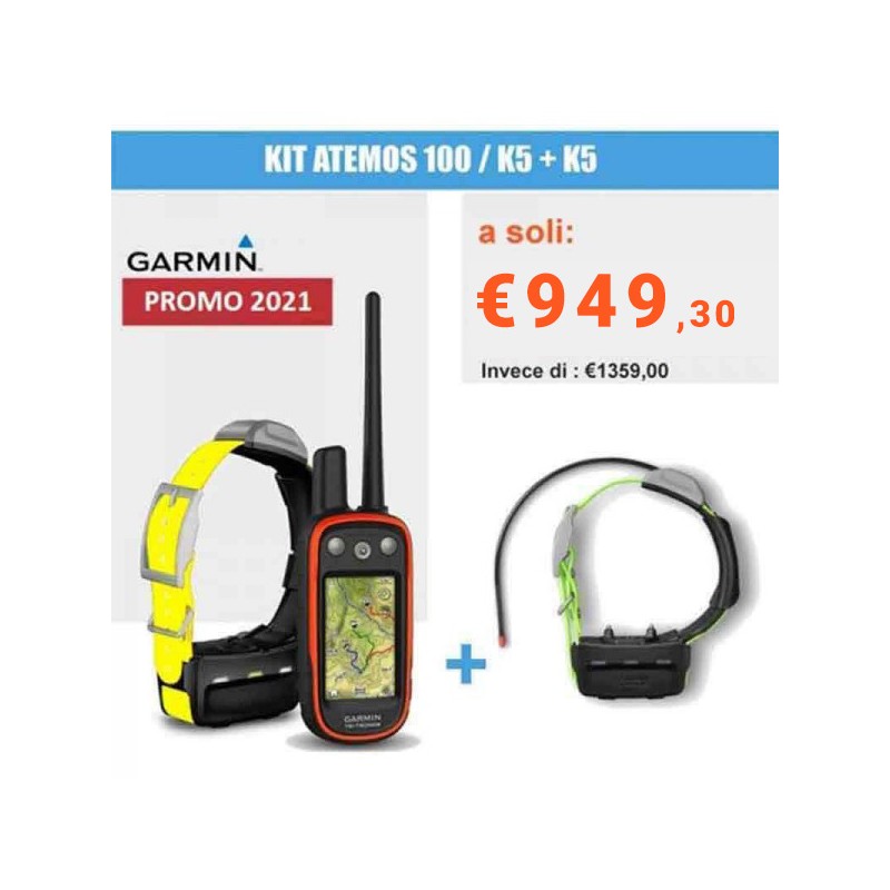 GARMIN KIT GPS ATEMOS 100 / COLLARE K5 OFFERTA LIMITATA