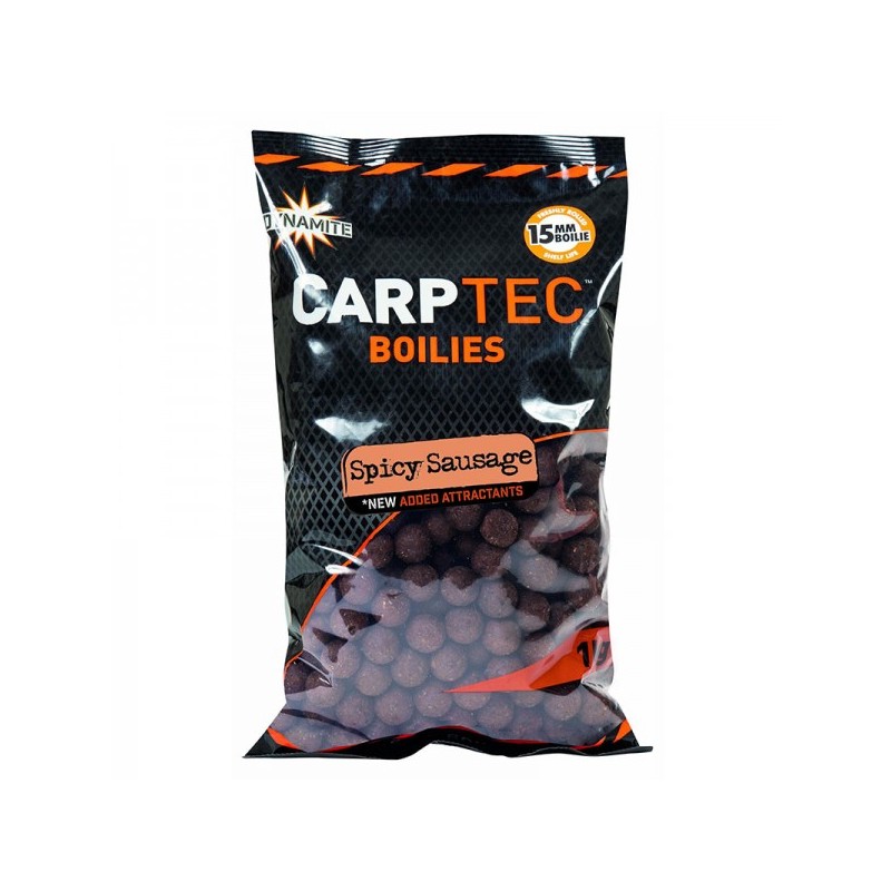 DYNAMITE BAITS BOILIES CARPTEC SPICY SAUSAGE