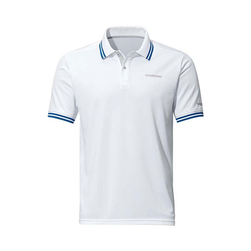 Polo Shirt Short Sleeve White - SHIMANO